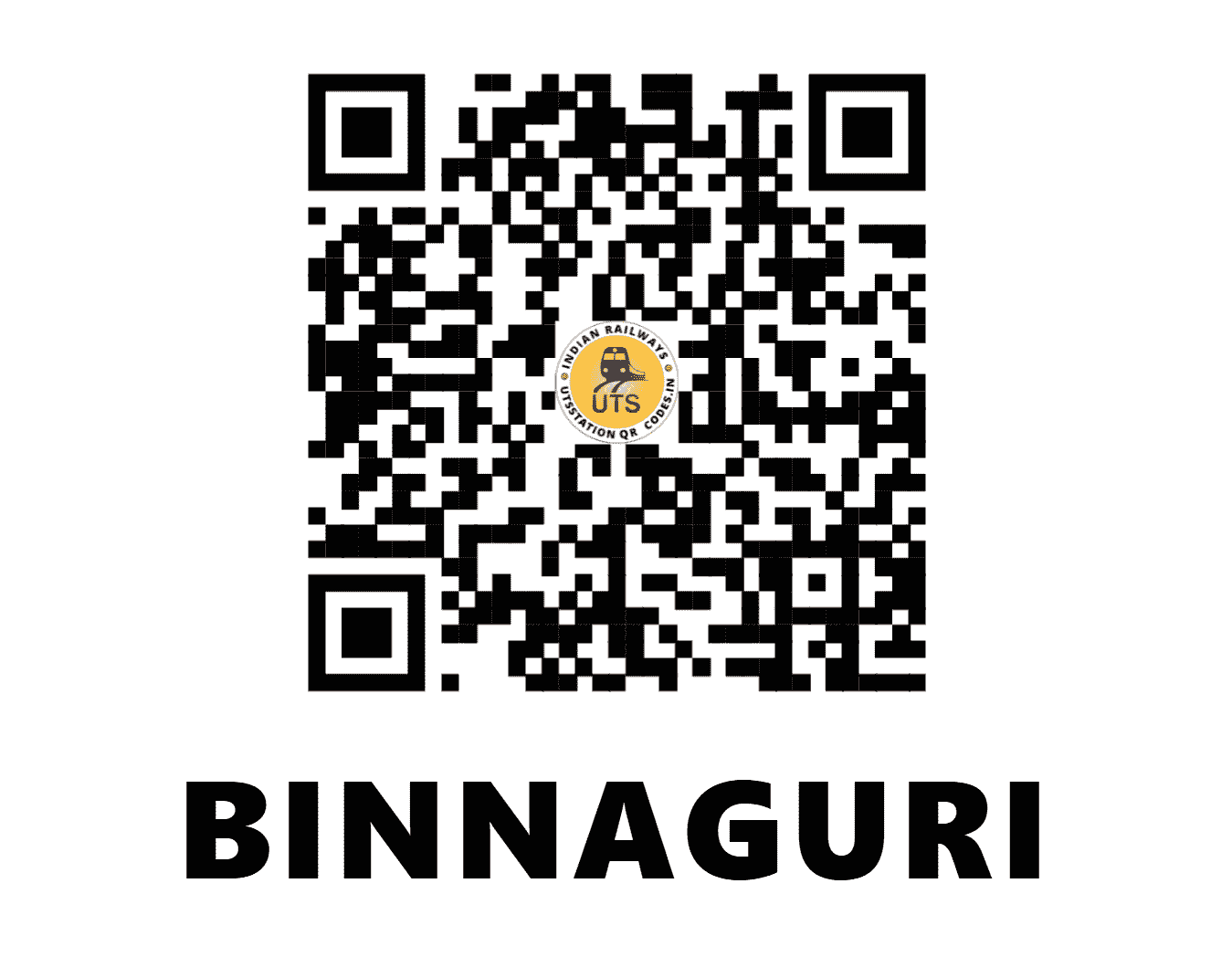 UTS QR Code for BINNAGURI - BNV (NF - WEST BENGAL)